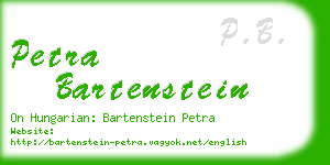 petra bartenstein business card